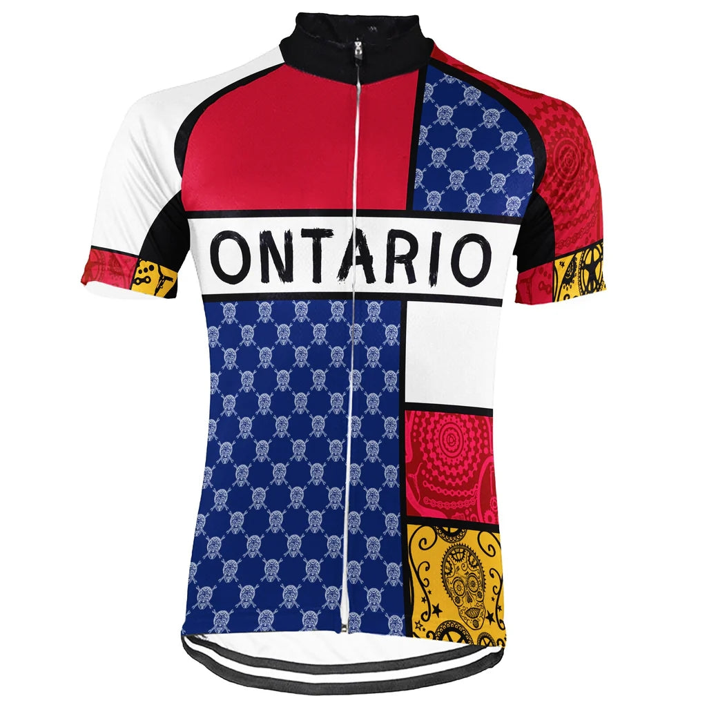 Customized Ontario Men's Cycling Jersey Short Sleeve