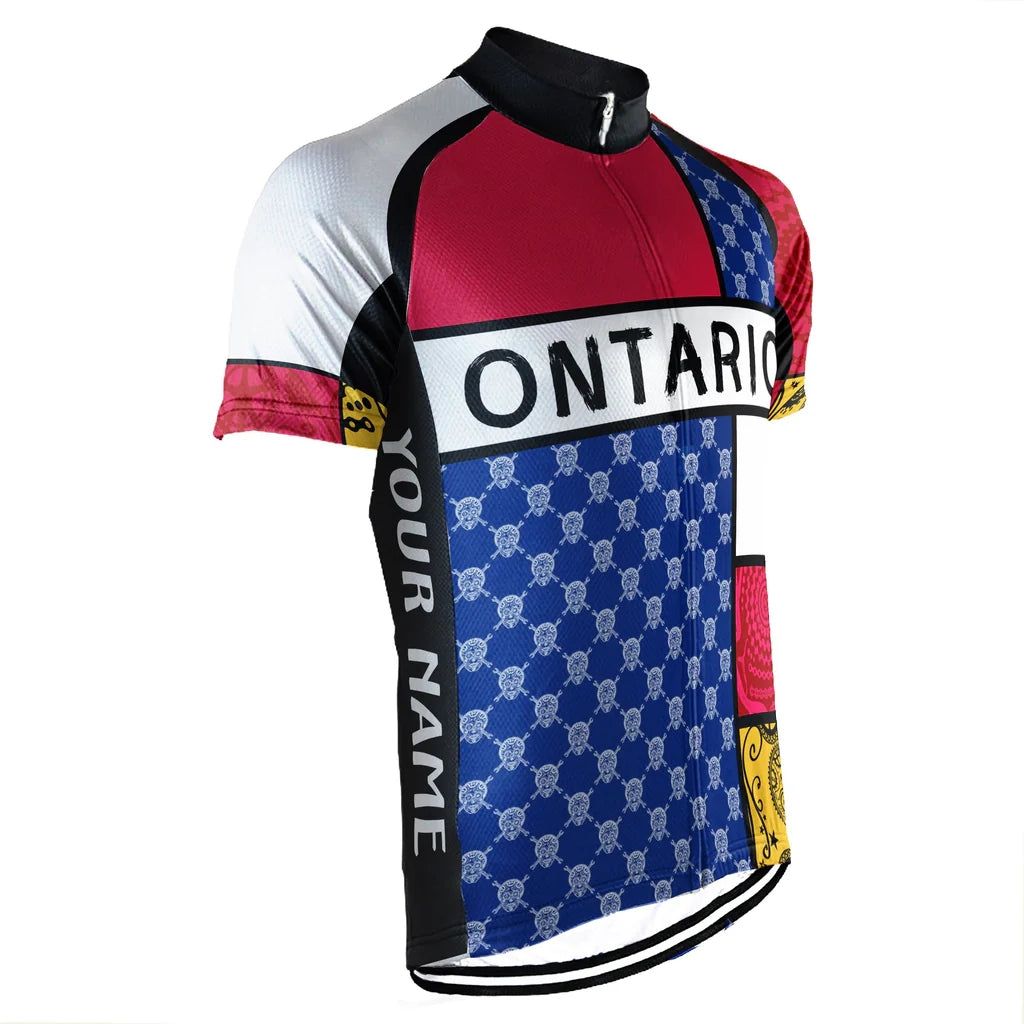 Customized Ontario Men's Cycling Jersey Short Sleeve