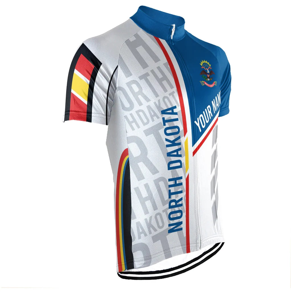 Customized North Dakota Men's Short Sleeve Cycling Jersey