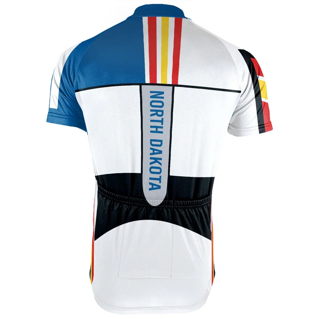 Customized North Dakota Men's Short Sleeve Cycling Jersey