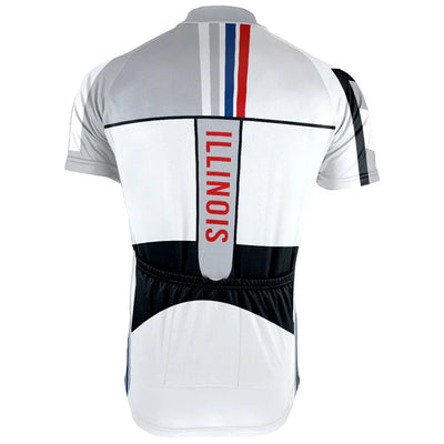 Customized Illinois Short Sleeve Cycling Jersey for Men