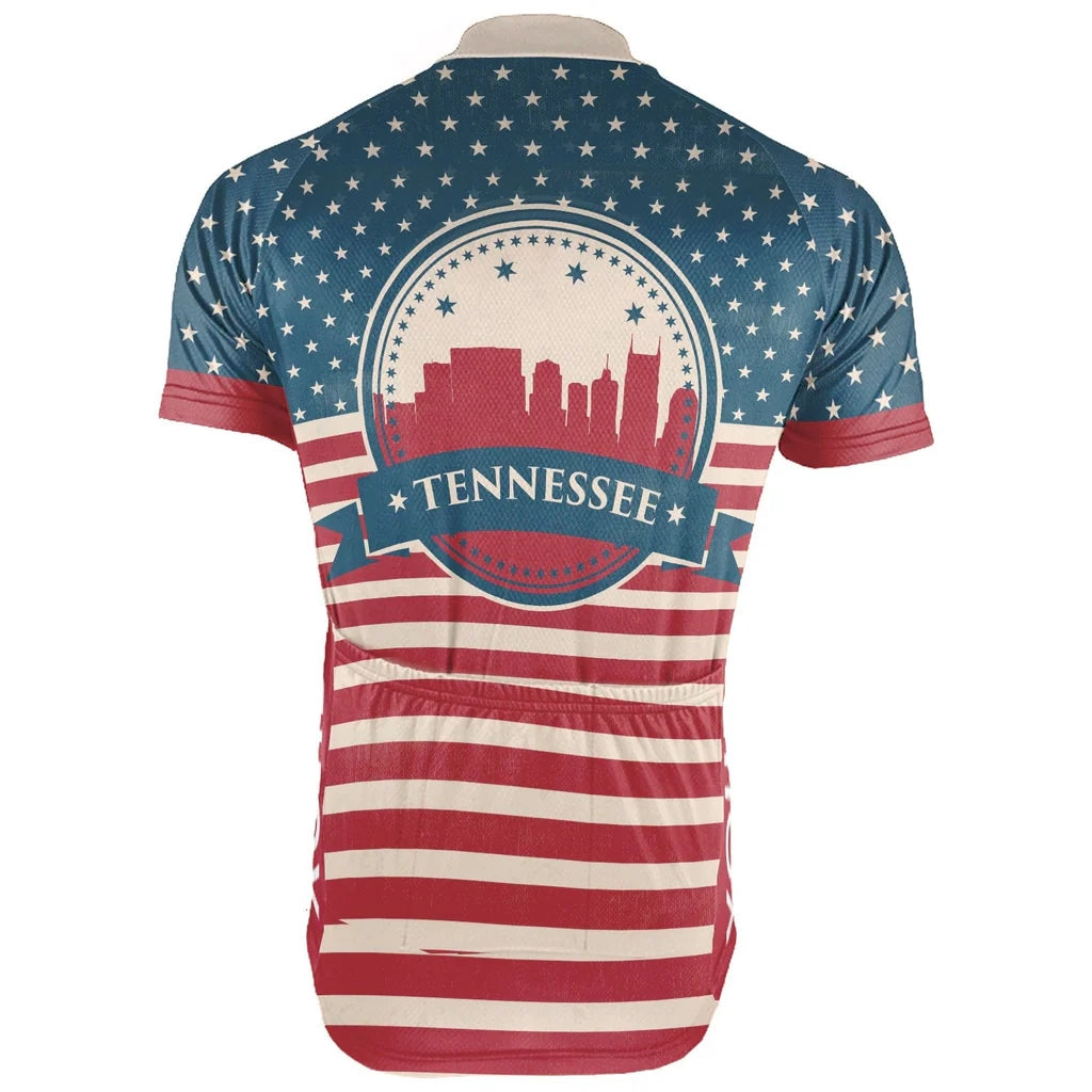 Customized Men's Tennessee Short Sleeve Cycling Jersey
