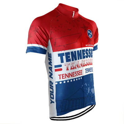Customized Men's Tennessee Short Sleeve Cycling Jersey