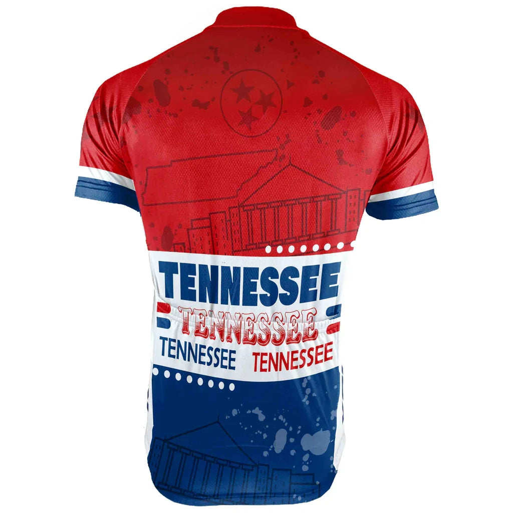 Customized Men's Tennessee Short Sleeve Cycling Jersey