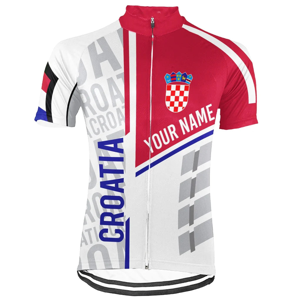 Customized Croatia Men's Cycling Jersey Short Sleeve