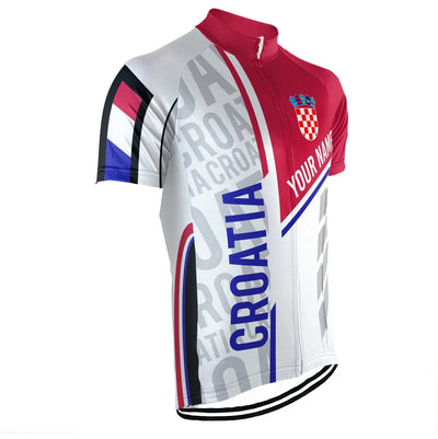 Customized Croatia Men's Cycling Jersey Short Sleeve