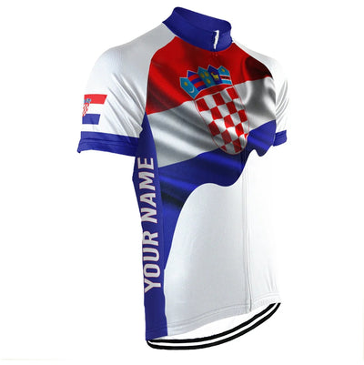 Customized Croatia Men's Cycling Jersey Short Sleeve