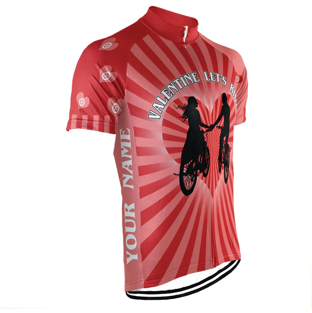 Customized Valentine Men's Cycling Jersey Short Sleeve