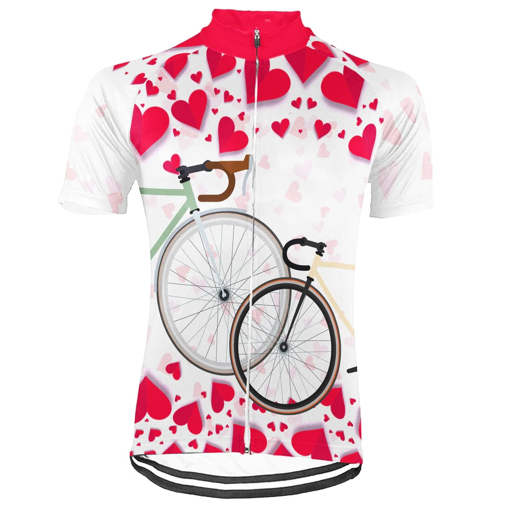 Customized Valentine Men's Cycling Jersey Short Sleeve