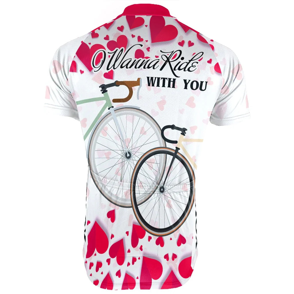 Customized Valentine Men's Cycling Jersey Short Sleeve