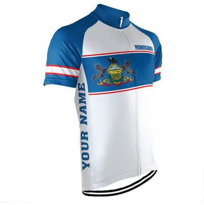 Customized Pennsylvania Men's Short Sleeve Cycling Jersey