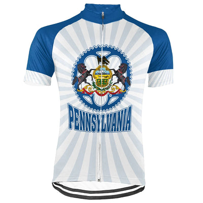 Customized Pennsylvania Men's Short Sleeve Cycling Jersey