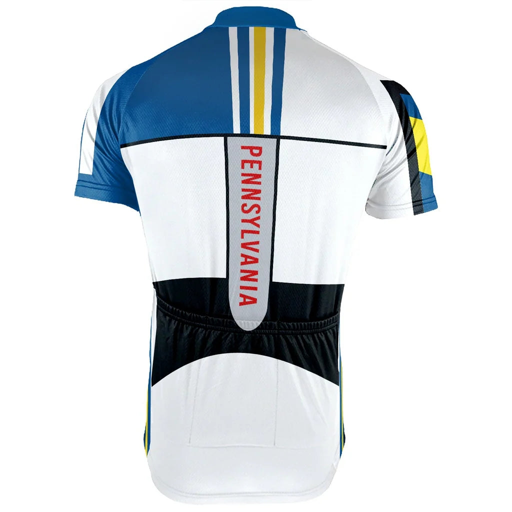 Customized Pennsylvania Men's Short Sleeve Cycling Jersey