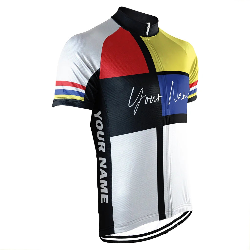 Customized Colorful Men's Cycling Jersey Short Sleeve