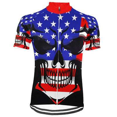 Customized USA America Men's Cycling Jersey Short Sleeve