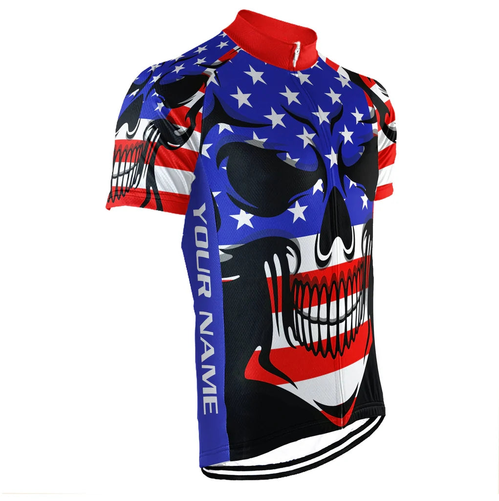 Customized USA America Men's Cycling Jersey Short Sleeve