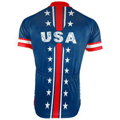 Customized USA America Men's Cycling Jersey Short Sleeve