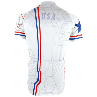 Customized USA America Men's Cycling Jersey Short Sleeve