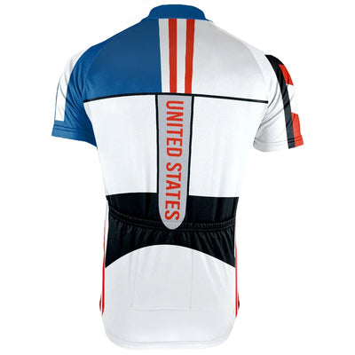 Customized USA America Men's Cycling Jersey Short Sleeve