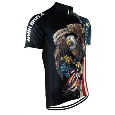 Customized USA America Men's Cycling Jersey Short Sleeve