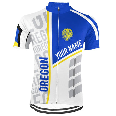 Custom Oregon Men's Short Sleeve Cycling Jersey