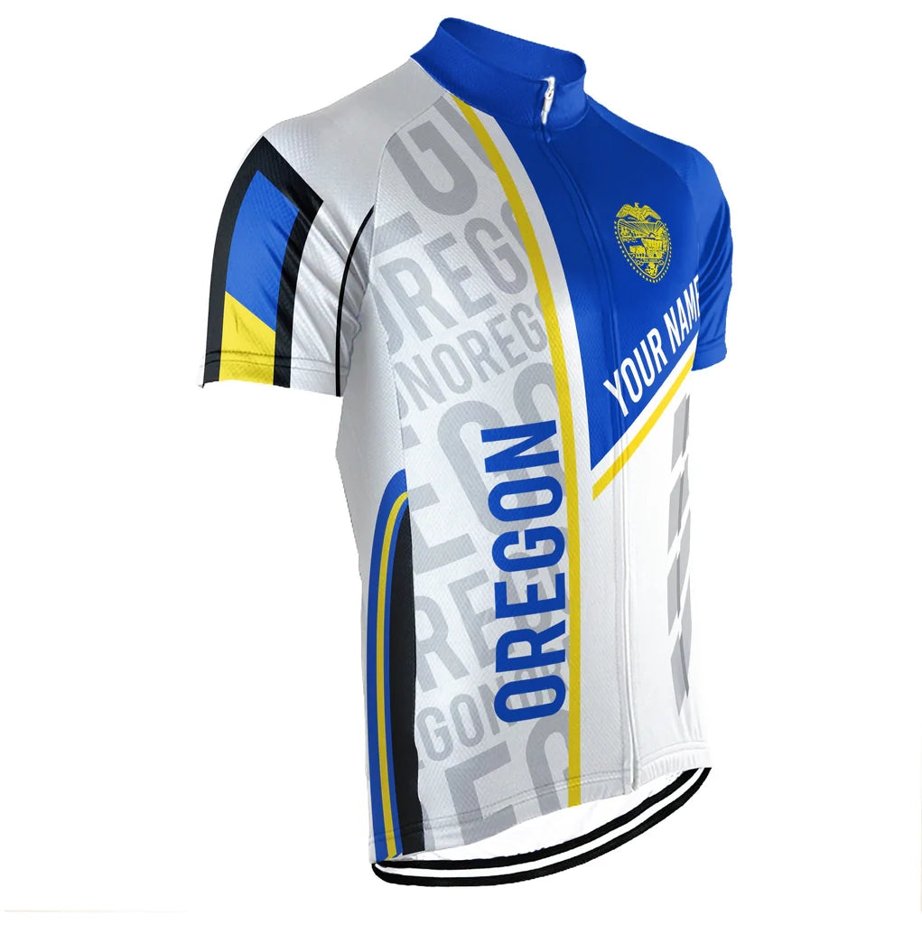 Custom Oregon Men's Short Sleeve Cycling Jersey