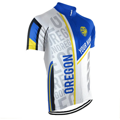 Custom Oregon Men's Short Sleeve Cycling Jersey