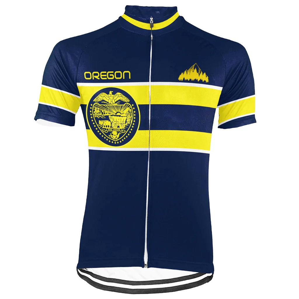 Custom Oregon Men's Short Sleeve Cycling Jersey