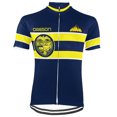 Custom Oregon Men's Short Sleeve Cycling Jersey