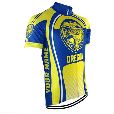 Custom Oregon Men's Short Sleeve Cycling Jersey