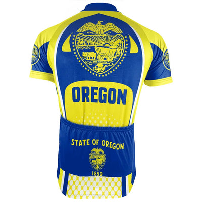 Custom Oregon Men's Short Sleeve Cycling Jersey