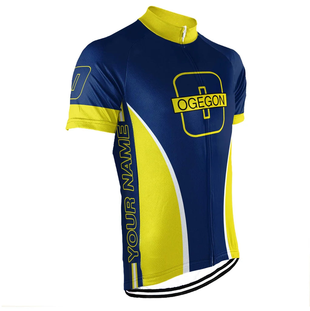 Custom Oregon Men's Short Sleeve Cycling Jersey