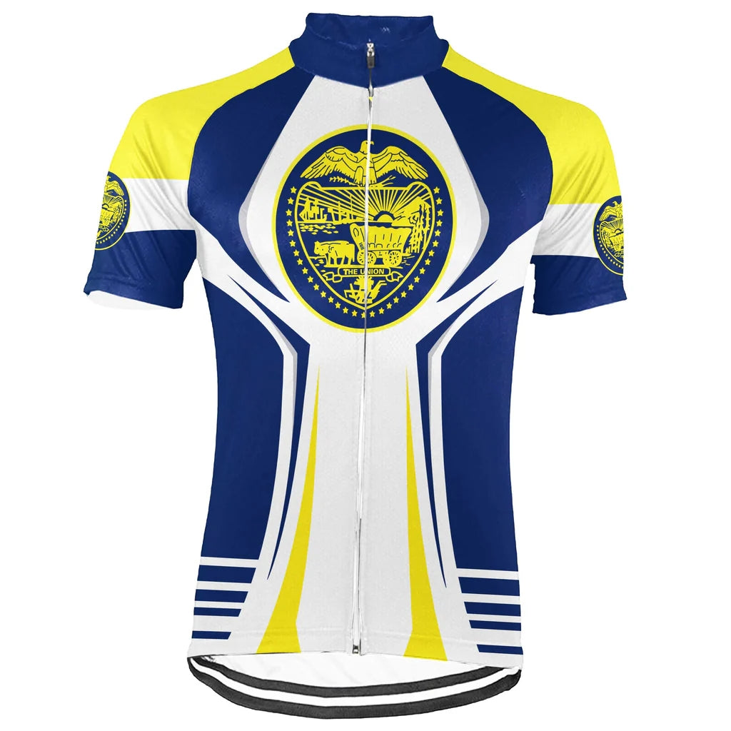 Custom Oregon Men's Short Sleeve Cycling Jersey