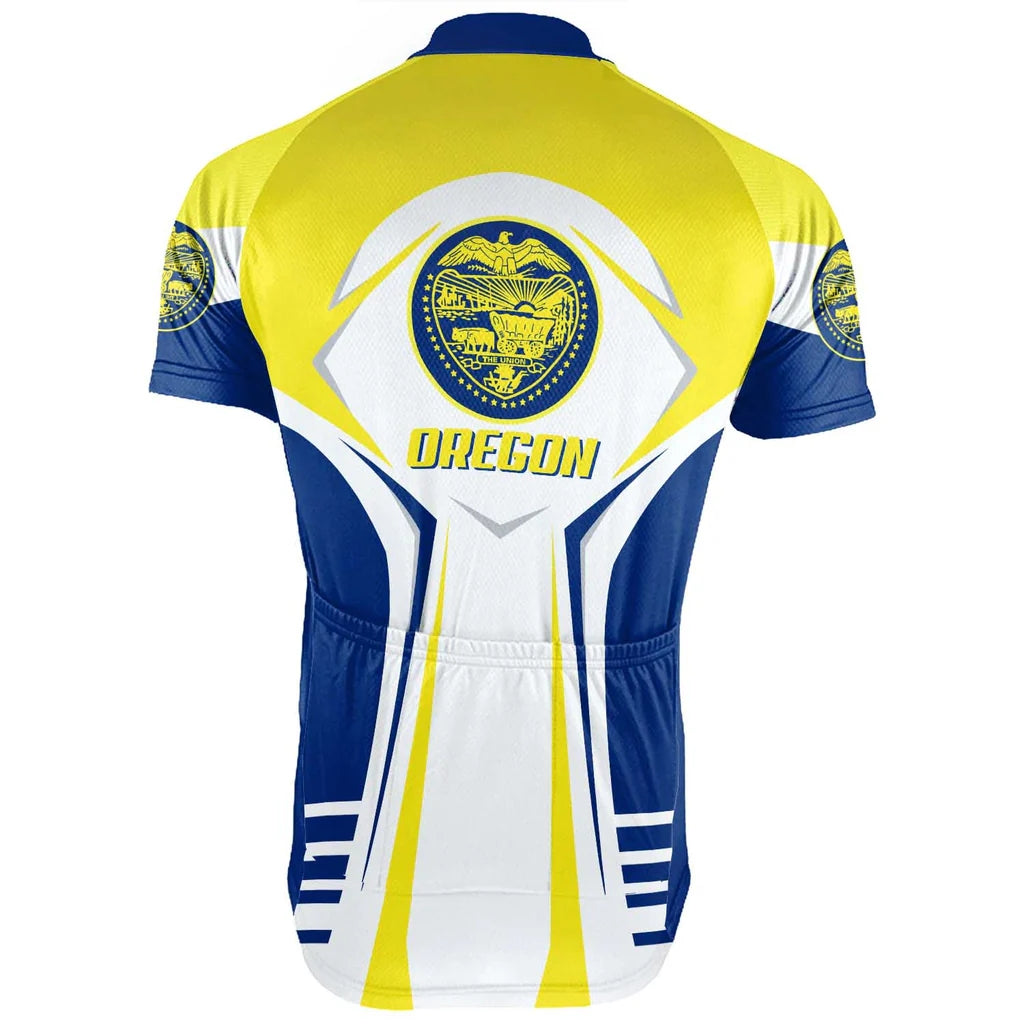 Custom Oregon Men's Short Sleeve Cycling Jersey