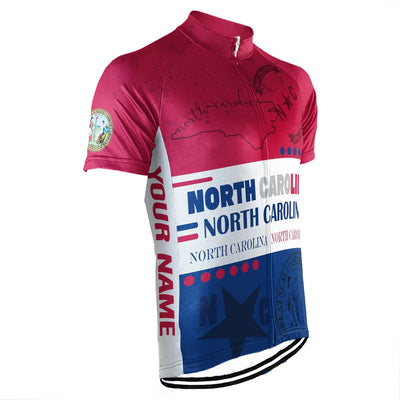 Customized North Carolina Men's Short Sleeve Cycling Jersey