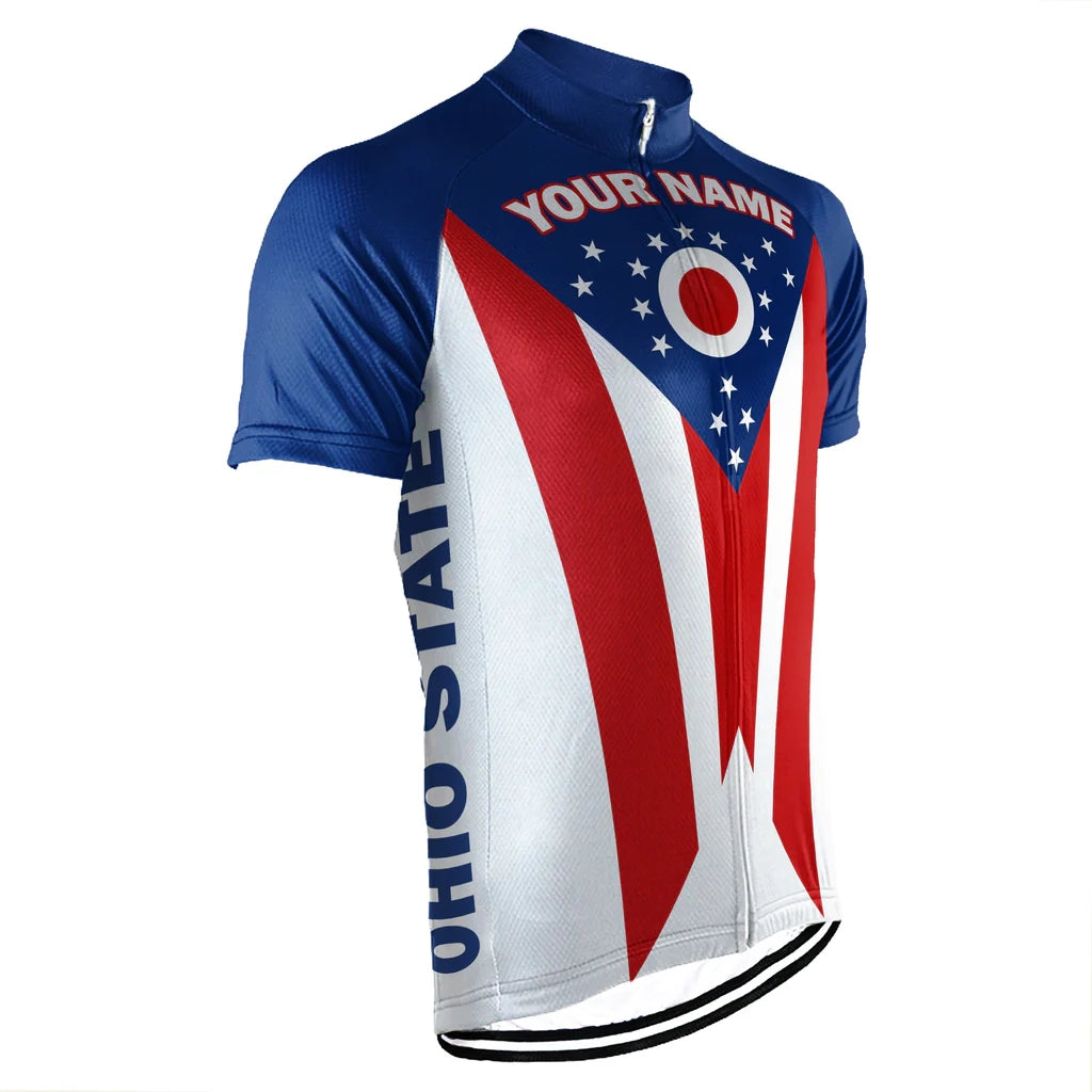 Customized Ohio Men's Short Sleeve Cycling Jersey