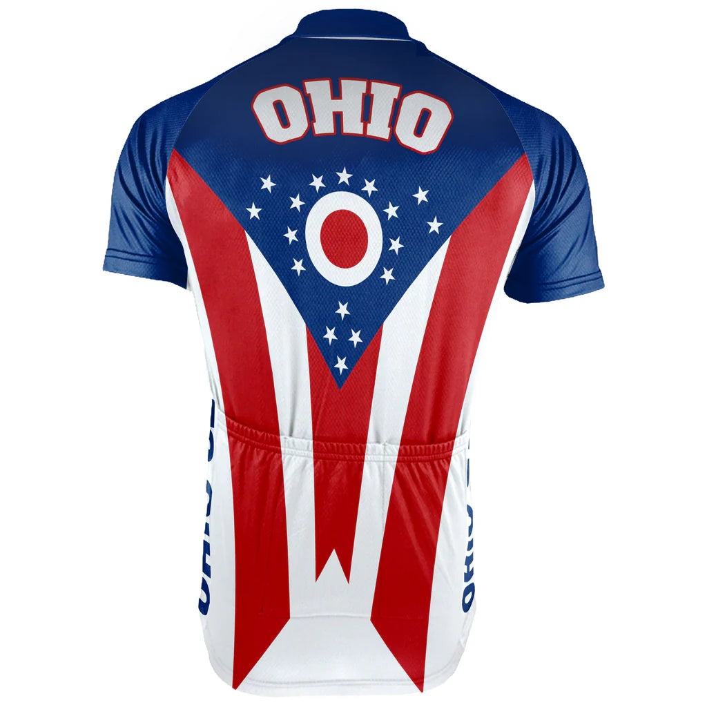 Customized Ohio Men's Short Sleeve Cycling Jersey