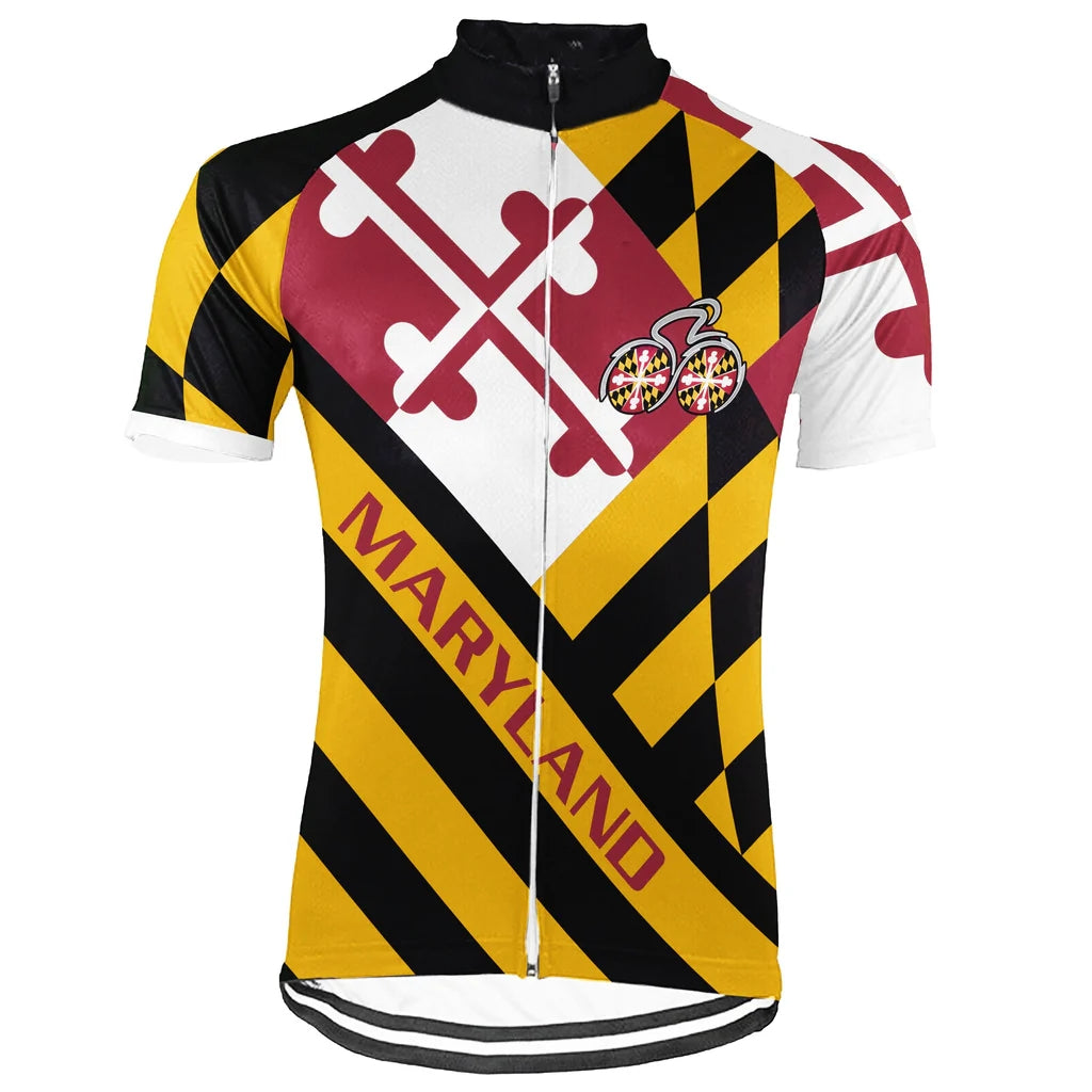 Customized Men's Maryland Short Sleeve Cycling Jersey