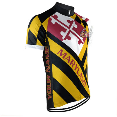Customized Men's Maryland Short Sleeve Cycling Jersey