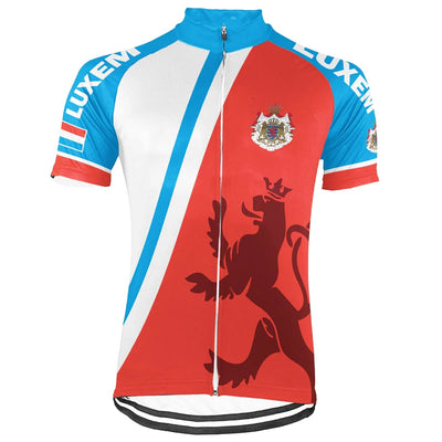 Customized Luxembourg Men's Cycling Jersey Short Sleeve