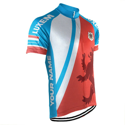 Customized Luxembourg Men's Cycling Jersey Short Sleeve
