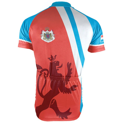 Customized Luxembourg Men's Cycling Jersey Short Sleeve