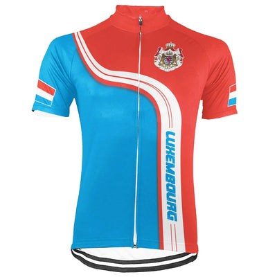 Customized Luxembourg Men's Cycling Jersey Short Sleeve