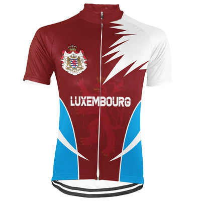 Customized Luxembourg Men's Cycling Jersey Short Sleeve
