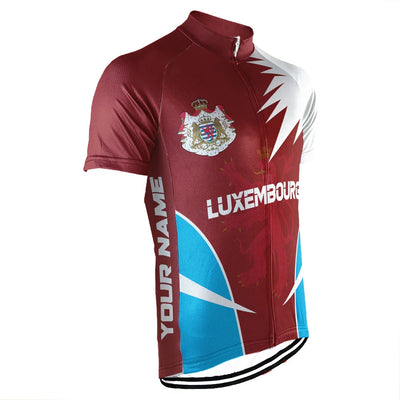 Customized Luxembourg Men's Cycling Jersey Short Sleeve