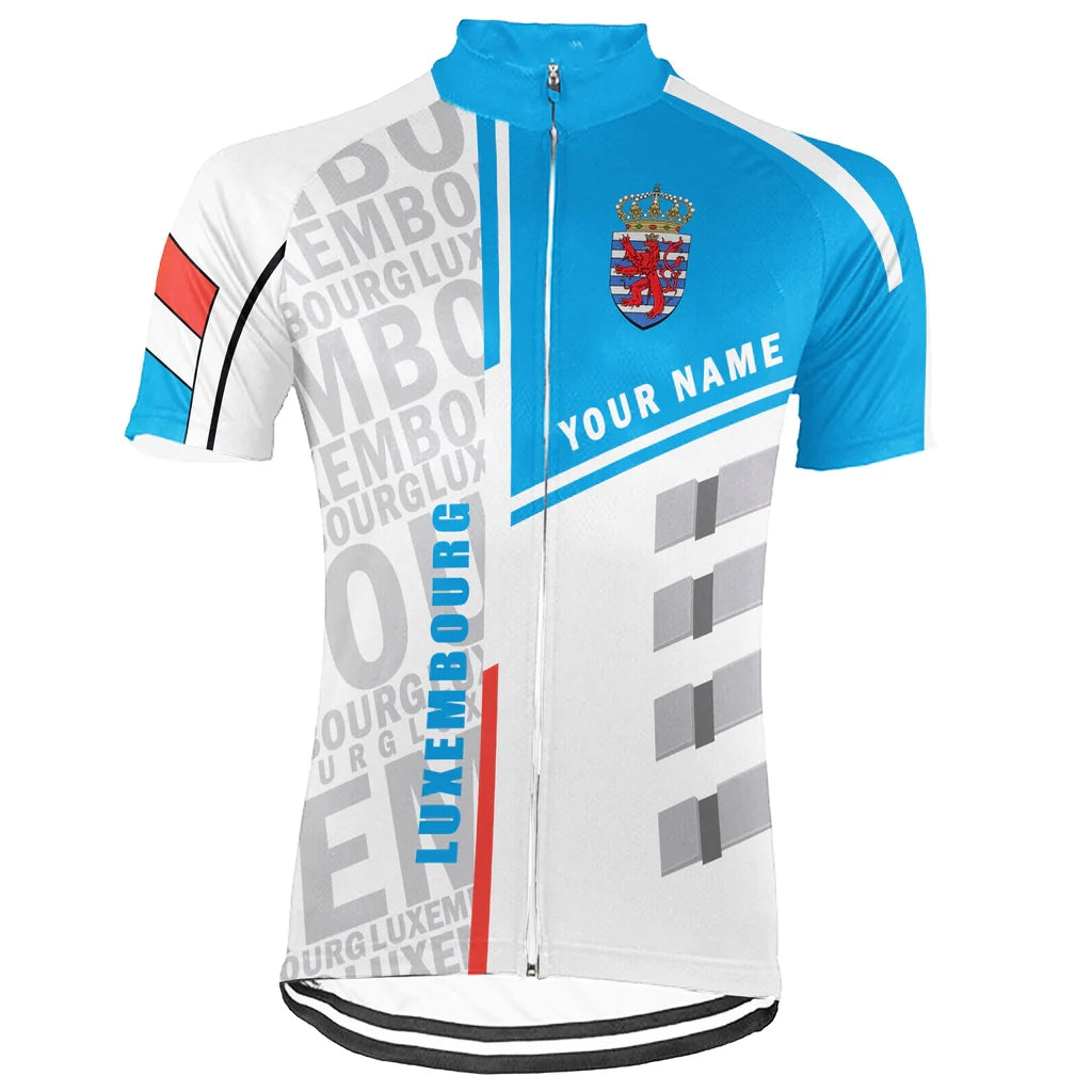 Customized Luxembourg Men's Cycling Jersey Short Sleeve