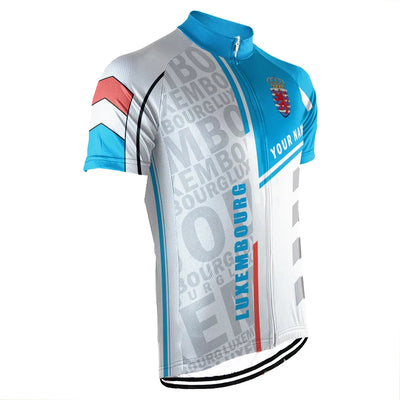 Customized Luxembourg Men's Cycling Jersey Short Sleeve