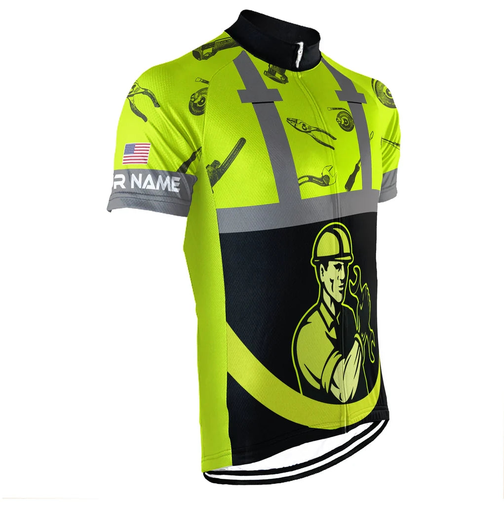 Customized Mechanic Men's Cycling Jersey Short Sleeve