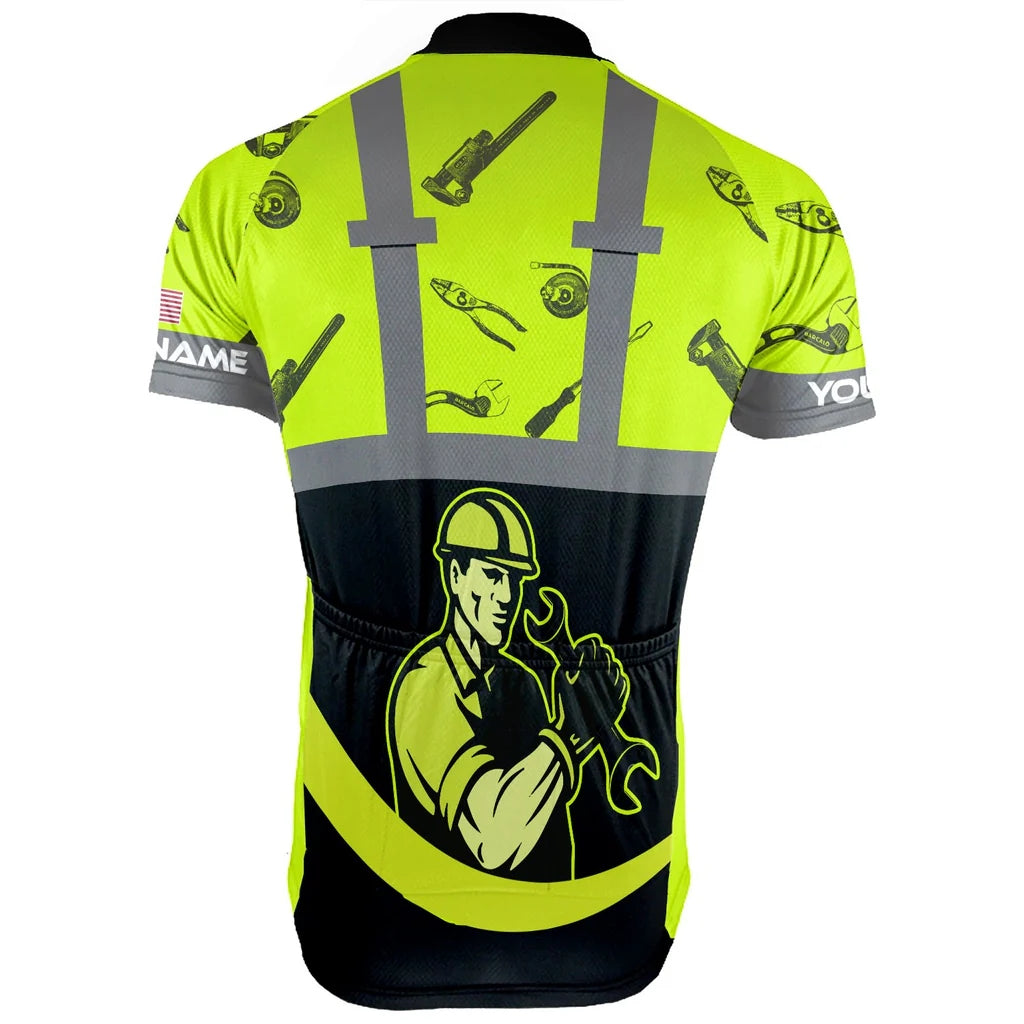 Customized Mechanic Men's Cycling Jersey Short Sleeve