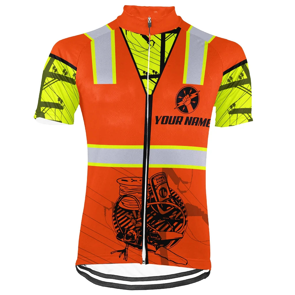 Customized Electrician Men's Cycling Jersey Short Sleeve